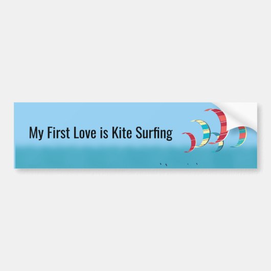 Kite Surfing Bumpersticker (Voorkant)