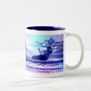 Kite Surfing Coffee Cup Tweekleurige Koffiemok
