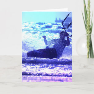 Kite Surfing Greeting Card Kaart