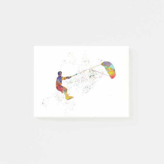 Kite Surfing in Watercolor Post-it® Notes (Voorkant)