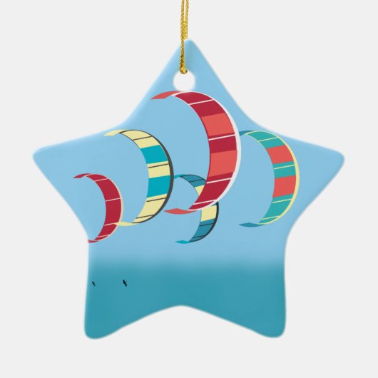 Kite Surfing Keramisch Ornament (Voorkant)