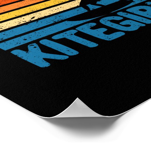  Kite Surfing Kiteboarding Kitesurf. Poster (Hoek)