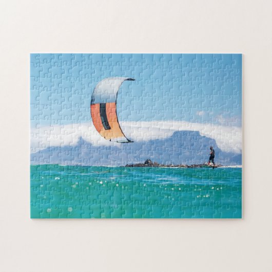 Kite Surfing Kitesurfing Zee Watersport zomer Legpuzzel (Horizontaal)
