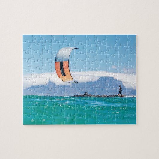 Kite Surfing Kitesurfing Zee Watersport zomer Legpuzzel (Horizontaal)