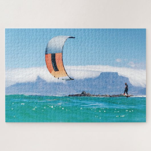 Kite Surfing Kitesurfing Zee Watersport zomer Legpuzzel (Horizontaal)
