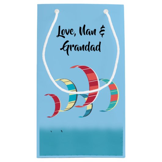 Kite Surfing Klein Cadeauzakje (Achterkant)