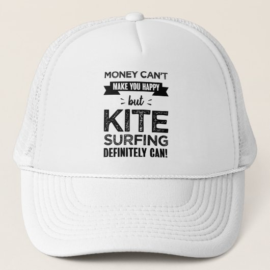 Kite surfing maakt je gelukkig Funny Gift Trucker Pet (Voorkant)