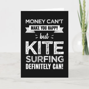 Kite surfing makes you happy Funny Gift Kaart