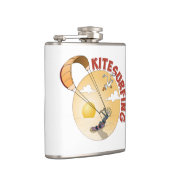 Kite surfing oranje illustratie. heupfles (Rechts)