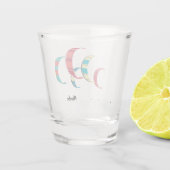 Kite Surfing Shot Glass met vakmanschap Glas (Achterkant)