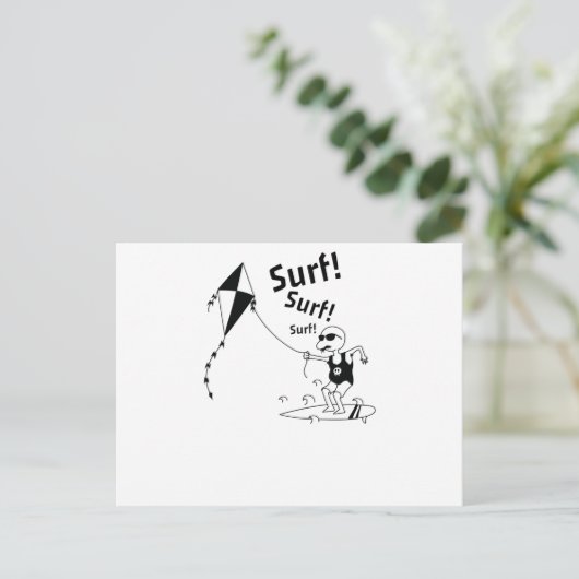 Kite Surfing Surfen im Wind Briefkaart (Staand voorkant)