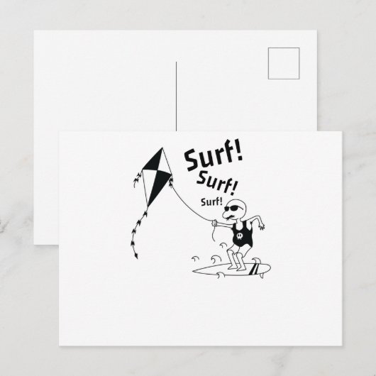 Kite Surfing Surfen im Wind Briefkaart (Voorkant / Achterkant)