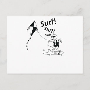 Kite Surfing Surfen im Wind Briefkaart