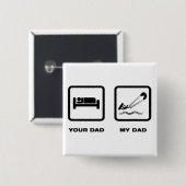Kite Surfing Vierkante Button 5,1 Cm (Voorkant /achterkant)