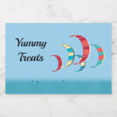 Kite Surfing Voedselcontainer Etiket (Enkel label)