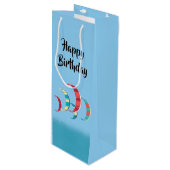 Kite Surfing Wijn Cadeautas (Voorkant Gekanteld)