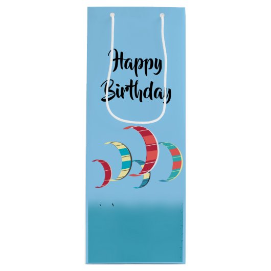 Kite Surfing Wijn Cadeautas (Voorkant)