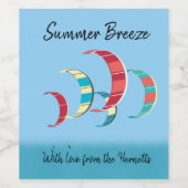 Kite Surfing Wijn Etiket (Enkel label)