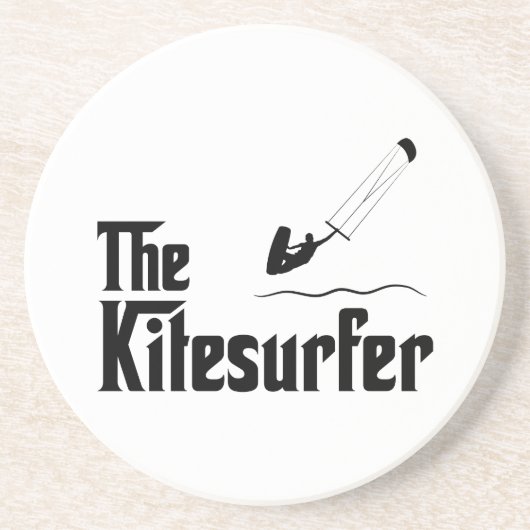 Kite Surfing Zandsteen Onderzetter (Voorkant)