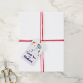 Kite Vliegen Verjaardag Dank Je Favor Tag Cadeaulabel