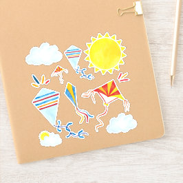 Kite Waterverf Stickers