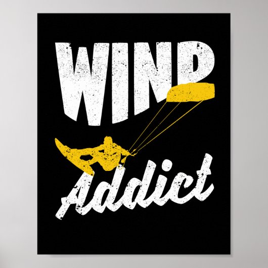 Kite Windsurfing Kiteboarding Sport Poster (Voorkant)
