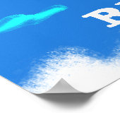 Kite Yellow Red Sky Cloud Drawing Kind Naam Poster (Hoek)