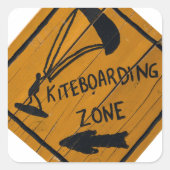 Kiteboard Vierkante Sticker (Voorkant)