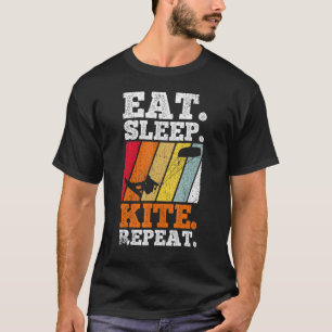 Kiteboarden Kiteboarden Eet Slaap Kite Kitesurf T-shirt