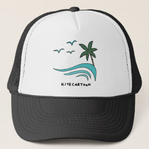 Kiteboarden/kitesurfen - kitecartoon trucker pet