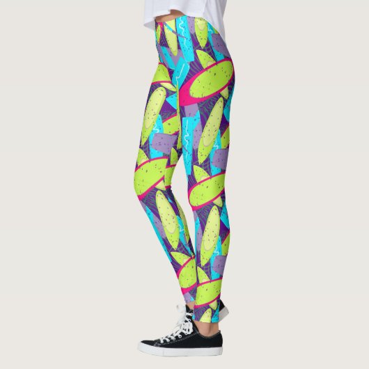 Kiteboarden Meisje Plezier Meerkleurige Kite Surf Leggings (Links)