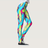 Kiteboarden Meisje Plezier Meerkleurige Kite Surf Leggings (Rechts)