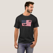 Kiteboarder American Flag Kitesurfer Kite USA Kite T-shirt (Voorkant volledig)