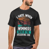 Kiteboarder Funny I hate Swimmers Sarcastic Humor  T-shirt (Voorkant)