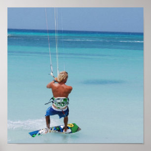 Kiteboarder in het Poster Tropics