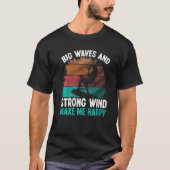 Kiteboarder Kite Big Waves Strong Wind Kitesurfer  T-shirt (Voorkant)