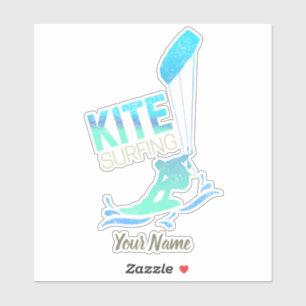 Kiteboarder Kite Surfing, Vintage keuesurfing Sticker