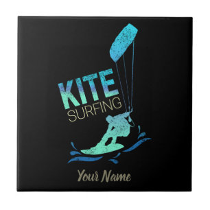 Kiteboarder Kite Surfing, Vintage keuesurfing Tegeltje