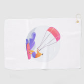 Kiteboarder kitesurfer golfhanddoek (Horizontaal)