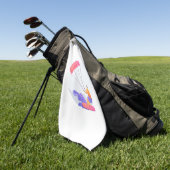 Kiteboarder kitesurfer golfhanddoek (Groen)