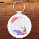 Kiteboarder kitesurfer sleutelhanger (Voorkant)