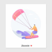 Kiteboarder kitesurfer sticker (Vel)