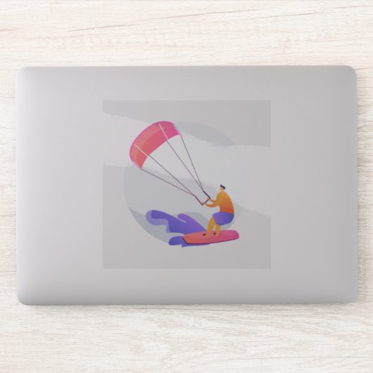 Kiteboarder kitesurfer sticker (Computer)