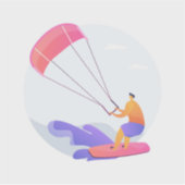 Kiteboarder kitesurfer sticker (Voorkant)