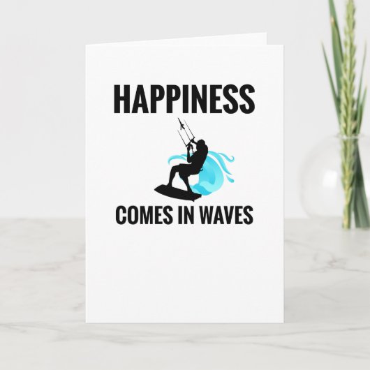 Kiteboarder Kitesurfing Kiteboarding Kaart (Voorkant)