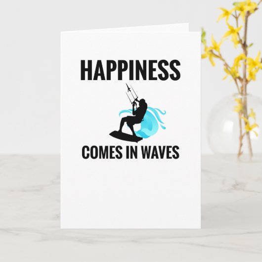 Kiteboarder Kitesurfing Kiteboarding Kaart (Gele Bloem)