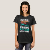 Kiteboarder Landings need Improvement Kitesurfer K T-shirt (Voorkant volledig)