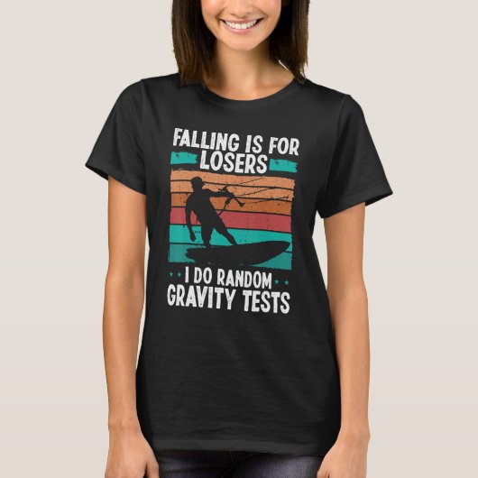 Kiteboarder Random Grativity Tests Funny Kit T-shirt (Voorkant)