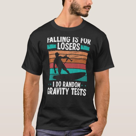 Kiteboarder  Random Grativity Tests Funny Kit T-shirt (Voorkant)