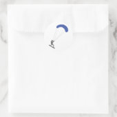 Kiteboarder Ronde Sticker (Tas)